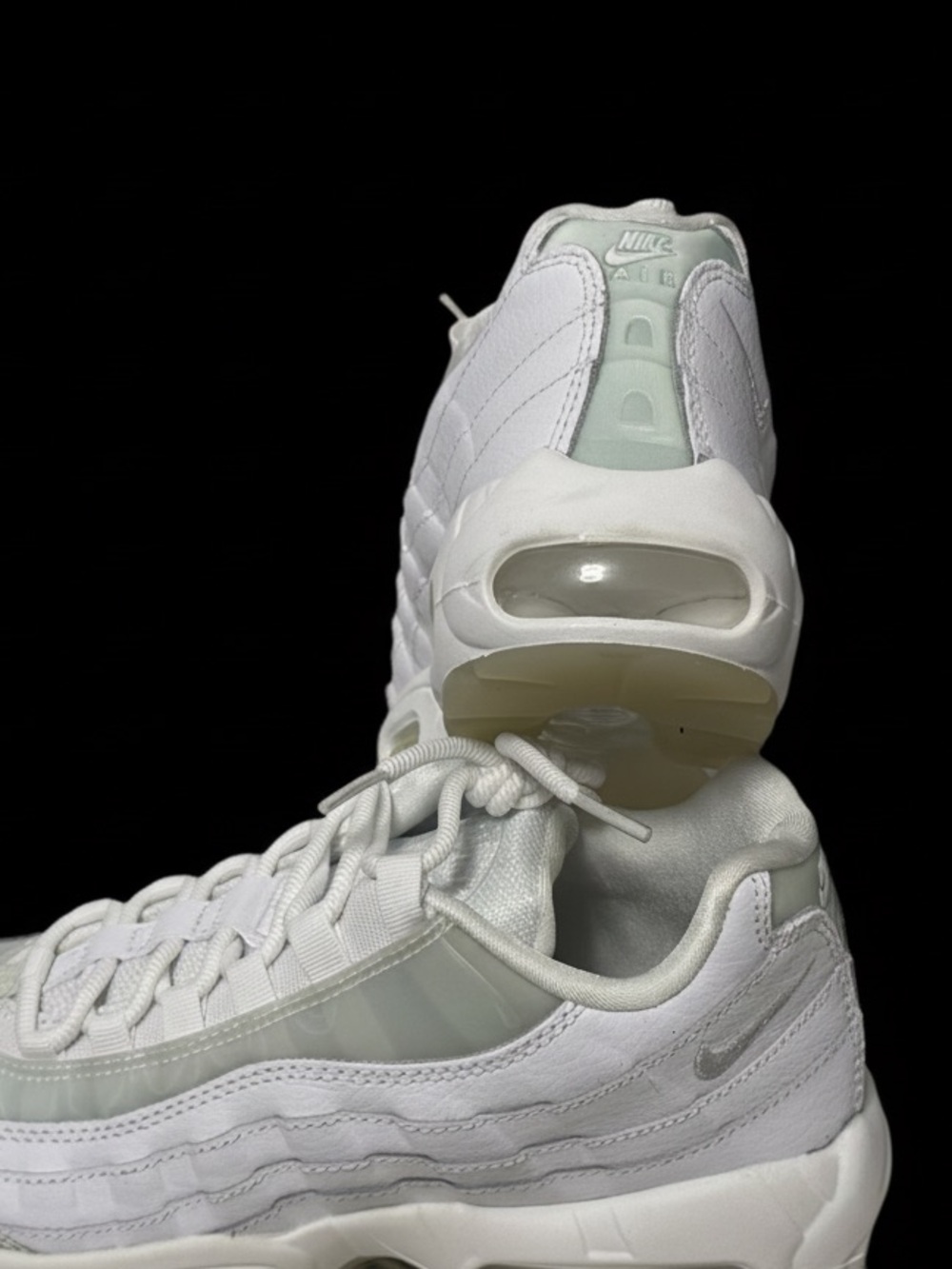 Nike White Sneakers with Mint Accents